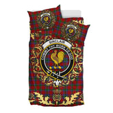 Sinclair Tartan Crest Bedding Set - Golden Thistle Style